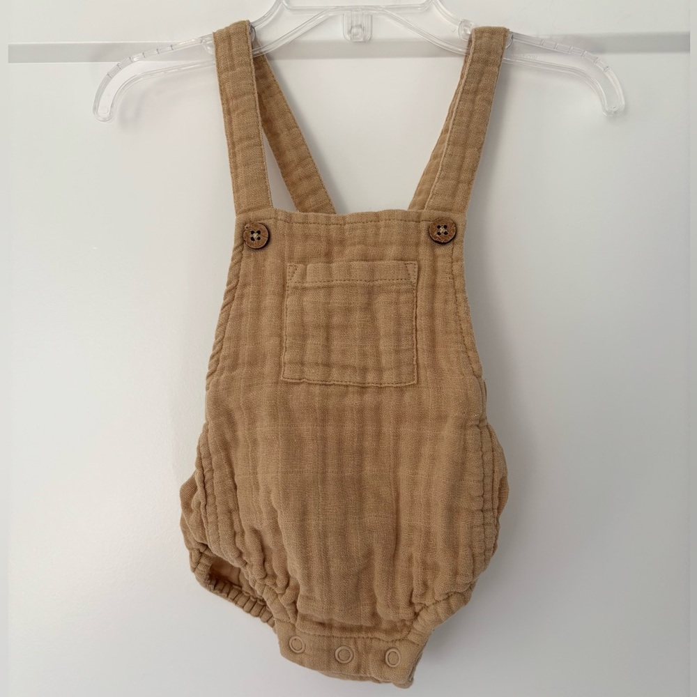 Jamie Kay Muslin textured overall bubble romper